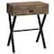 Monarch Specialties Accent Table - 24"H / Brown Reclaimed Wood / Black Metal I 3450 - alternate 1